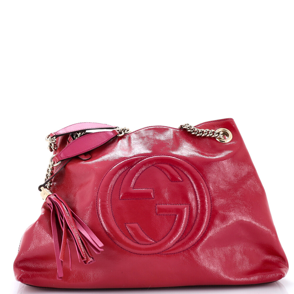 Gucci Medium Soho Chain Strap Shoulder Bag Patent
